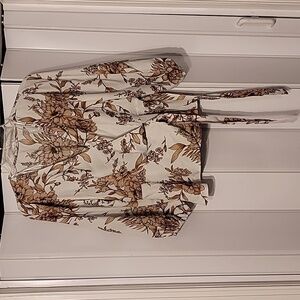 EUC Top Meraki Tie To Side Elastic Sleeve
